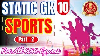 STATIC GK FOR SSC EXAMS |  SPORTS - PART - 2 | PARMAR SSC