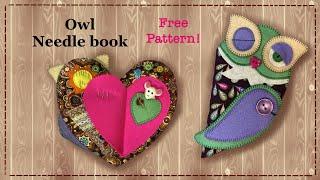 Owl Needle Book With Free Pattern And Tutorial