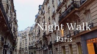 Paris 15eme 16eme Night walk パリ15区16区夜の散歩 20h〜21h