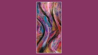 #9984 Super Spatula Swipe Applied Bloom Cover-up Success Fluid Acrylics 2.23.25 Intuitive art