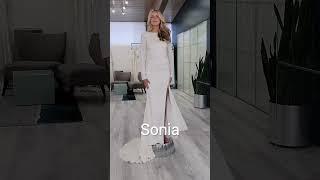 Crepe bridal gowns - minimalist wedding dresses at Utah bridal shop!