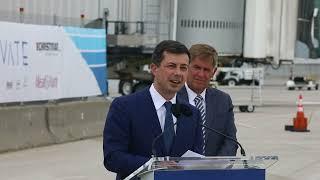 U.S. Sec. of Transportation Buttigieg announces $8.68 million grant for Gerald R. Ford Airport