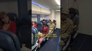 Military man makes surprise of a lifetime with wife on plane!