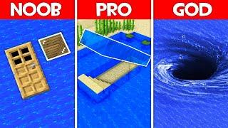 Minecraft Battle: WATER HOUSE BUILD CHALLENGE - NOOB vs PRO vs HACKER vs GOD in Minecraft!