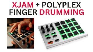 XJAM + POLYPLEX Finger Drumming  NO TAKING Portable MIDI Drum Pad iPad, iPhone, Mac, PC 2024 Model