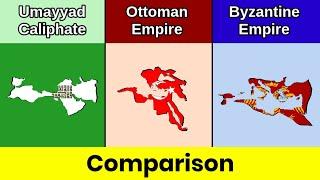 Umayyad Caliphate vs Ottoman Empire vs Byzantine Empire | Empire Comparison | Data Duck 2.o