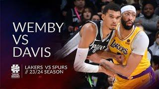 Victor Wembanyama vs Anthony Davis Duel Lakers vs Suns 23/24 season