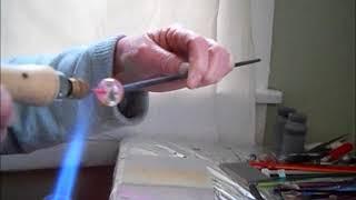 Making a Blown Glass Bead on a Mandrel- Errors Included