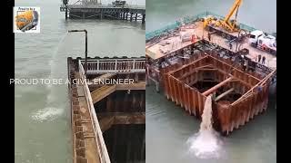 Cofferdam Construction for Bridge