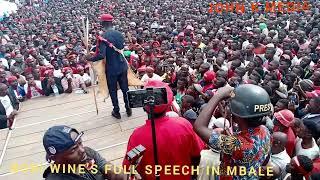 FULL BOBI WINE SPEECH AT BUSAMAGA PLAY GROUND IN MBALE. ASABUDE MUHOOZI, MUSEVENI NE NANDALA.