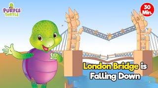 London Bridge is Falling Down | PurpleTurtle Nursery Rhymes & Kids Songs