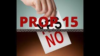 California Proposition 15 explained. What "YES" and "NO" mean.