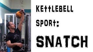 Kettlebell sport: snatch technique demonstration by Denis Vasiliev