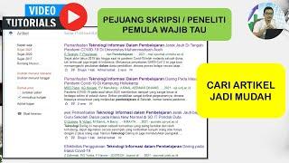 Cara Mudah Mencari Artikel Atau Jurnal - Cocok untuk Skripsi/Peneliti. #paluganda #tutorialsederhana