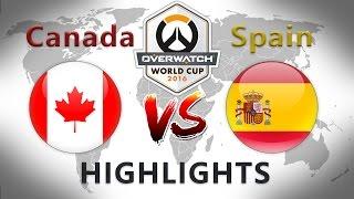 Canada vs Spain Overwatch World Cup 2016 Highlights Group A