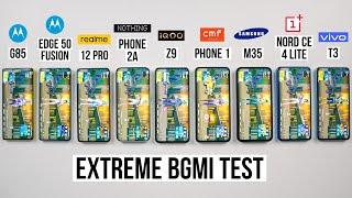 Moto Edge 50 Fusion, G85, Samsung M35, iQOO Z9, CMF 1, Nothing 2A, Nord CE 4 Lite Extreme BGMI Test