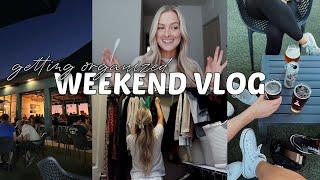 PRODUCTIVE WEEKEND VLOG: cleaning + decluttering + getting sh*t done, night out with friends + more!