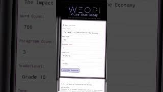 AI-powered Essay Maker from Weopi is here to simplify your writing process. #aiessay #weopi.com