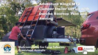 Camping set-up | Hipcamp [Kings MT2 Camper Trailer, Darche tent and awning, Ford Everest, ASMR)