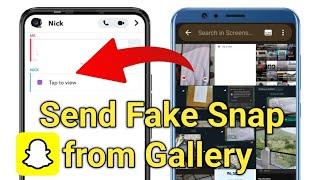 How To Send Fake Snap Video On Snapchat As A Real Live Video | Send Fake Snap Video From Camera Roll