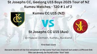 2025 St Josephs CC (Geelong, Australia) Tour of NZ - Matches vs Kumeu (Auckland NZ) T20 # 1 of 2