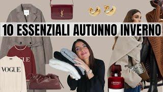 10 ESSENZIALI MODA del guardaroba capsula AUTUNNO INVERNO