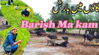 Rain in Village Punjab Pakistan | Happy Rainy Day | Village Life Routine in Rain ️