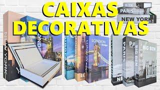 Livro Caixa Decorativa Porta Objetos Kit 3 Modernas Caixas FWB| Loja Magazuchi