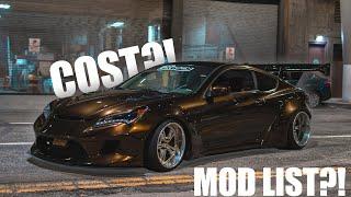 CURRENT MOD LIST & COST OF MY GENESIS COUPE!!