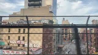 Uptown (B) Train Over Manhattan Bridge