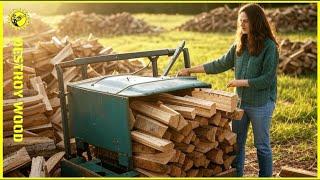 Fastest Biggest Firewood Processing Machine Technology | Firewood Processor #35