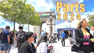 Paris France - HDR walking tour in Paris - Paris Olympics 2024 - Paris 4K HDR
