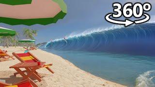 Tsunami At BEACH in 360° | VR / 4K