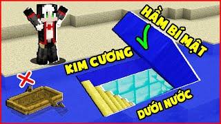 REDHOOD XÂY DỰNG THÀNH CÔNG CĂM HẦM KIM CƯƠNG BÍ MẬT DƯỚI NƯỚC ĐỂ TROLL MỀU VÀ PANDA TRONG MINECRAFT