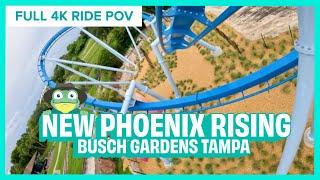All-New Phoenix Rising Coaster POV, Busch Gardens Tampa 2024