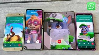 Incoming Whatsapp Call with the Hero Puppy Patrol Samsung Galaxy Z Fold3 & Z Flip3 & A7 /S9