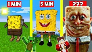 SPONGEBOB SQUAREPANTS Build Battle In Minecraft - NOOB VS PRO CHALLENGE - Maizen Mizen Mazien Parody