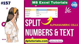 Separate Text And Numbers From Alphanumeric Cells In Excel