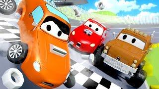 The Race Accident - Tom the Tow Truck in Car City   l Cartoons for Children