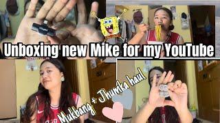 Unboxing new Mike || Mukbang ||  My Jhumka Haul 