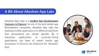 Get A World-Class Mobile Apps With Absolute App Labs