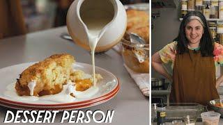Claire Saffitz Makes Peach Cobbler | What's For Dessert