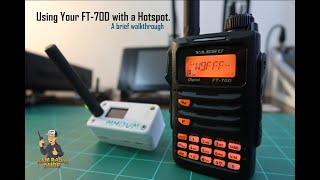 Programming and using a Yaesu  FT70D with a Hotspot