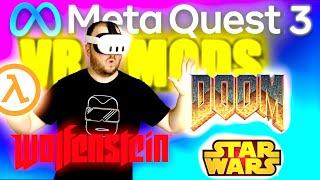 Meta Quest 3: DOOM, QUAKE, HALF LIFE & WOLFENSTEIN in VR! Quest 3 VR Mods