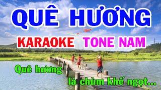 Quê Hương Karaoke Tone Nam Nhạc Sống gia huy karaoke