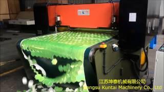 Automatic Hydraulic Press Die Cutting Machine with Conveyor Belt for Football Panel