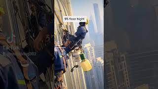 rope Access Work Dubai vlogs danger Work building cleaning #viral #trending #shorts #youtube