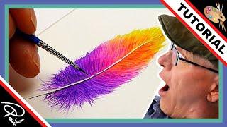 How to Paint Feathers in Watercolor (in JUST 15 mins!)