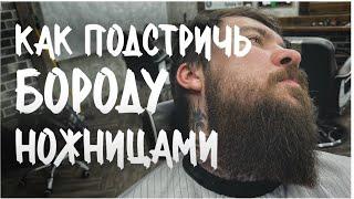 Как подстричь длинную бороду ножницами ровно? Петросян Акоп / academy LeveL A.P. / free hand
