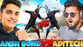 ADITECH VS ANSH BOND  BIGGEST V BADGE  STREAMER  आजा Adi or Ansh Bond 1 Vs 4 में!! 